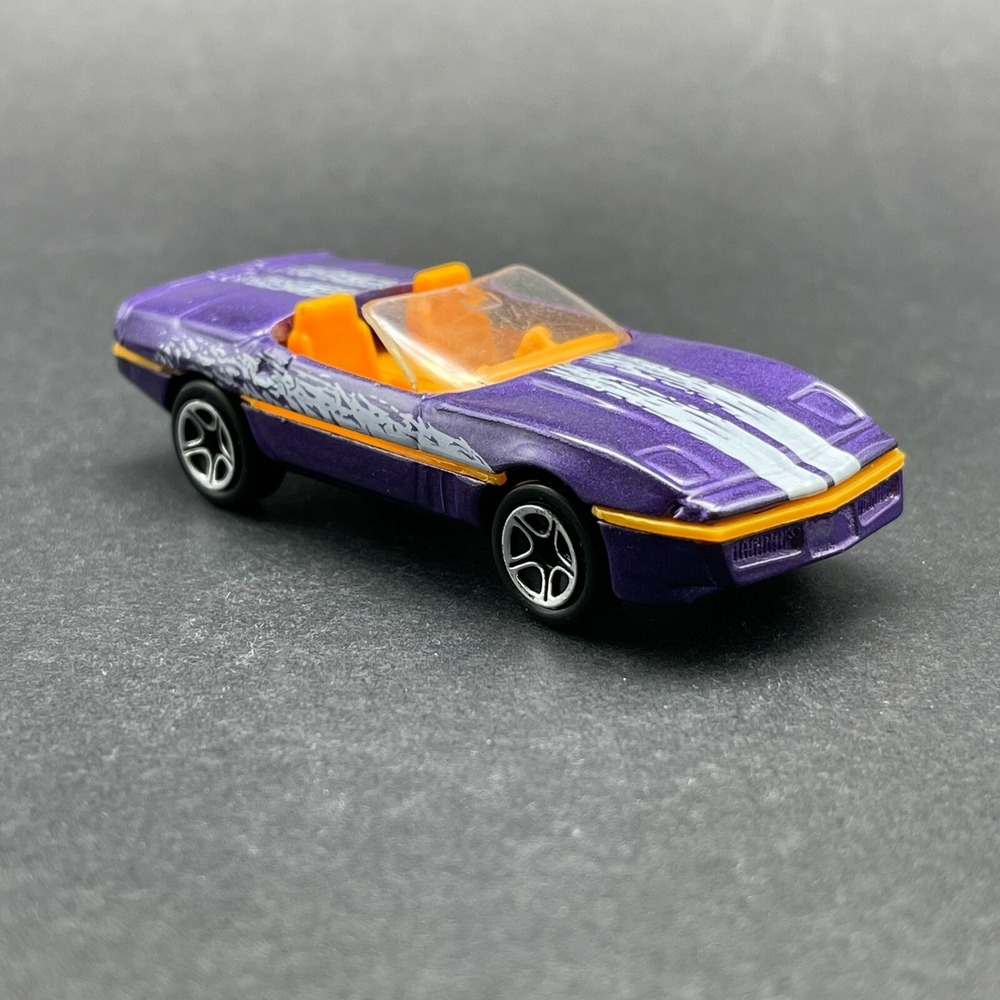 Matchbox 1987 '87 Chevrolet Corvette Convertible Car Purple Diecast 1/56 Loose
